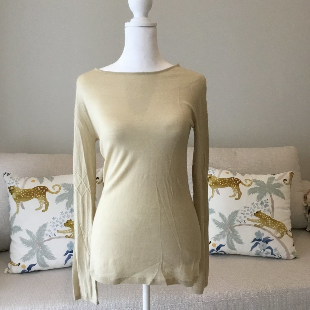 BIRD Juicy Couture Tan Long Sleeve sweater